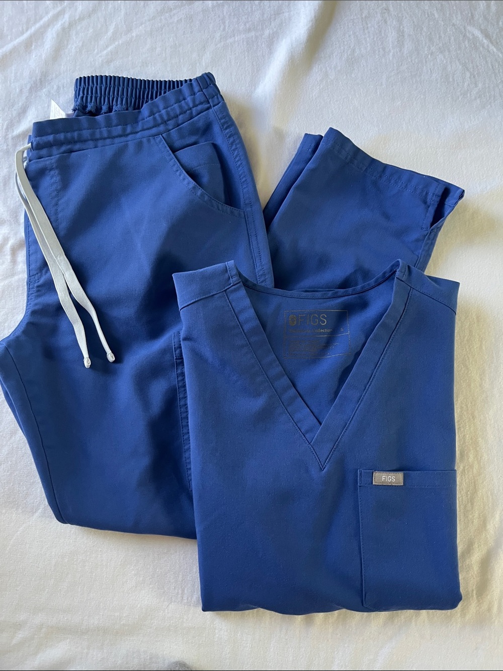 FIGS Scrub Set Denim Blue Small